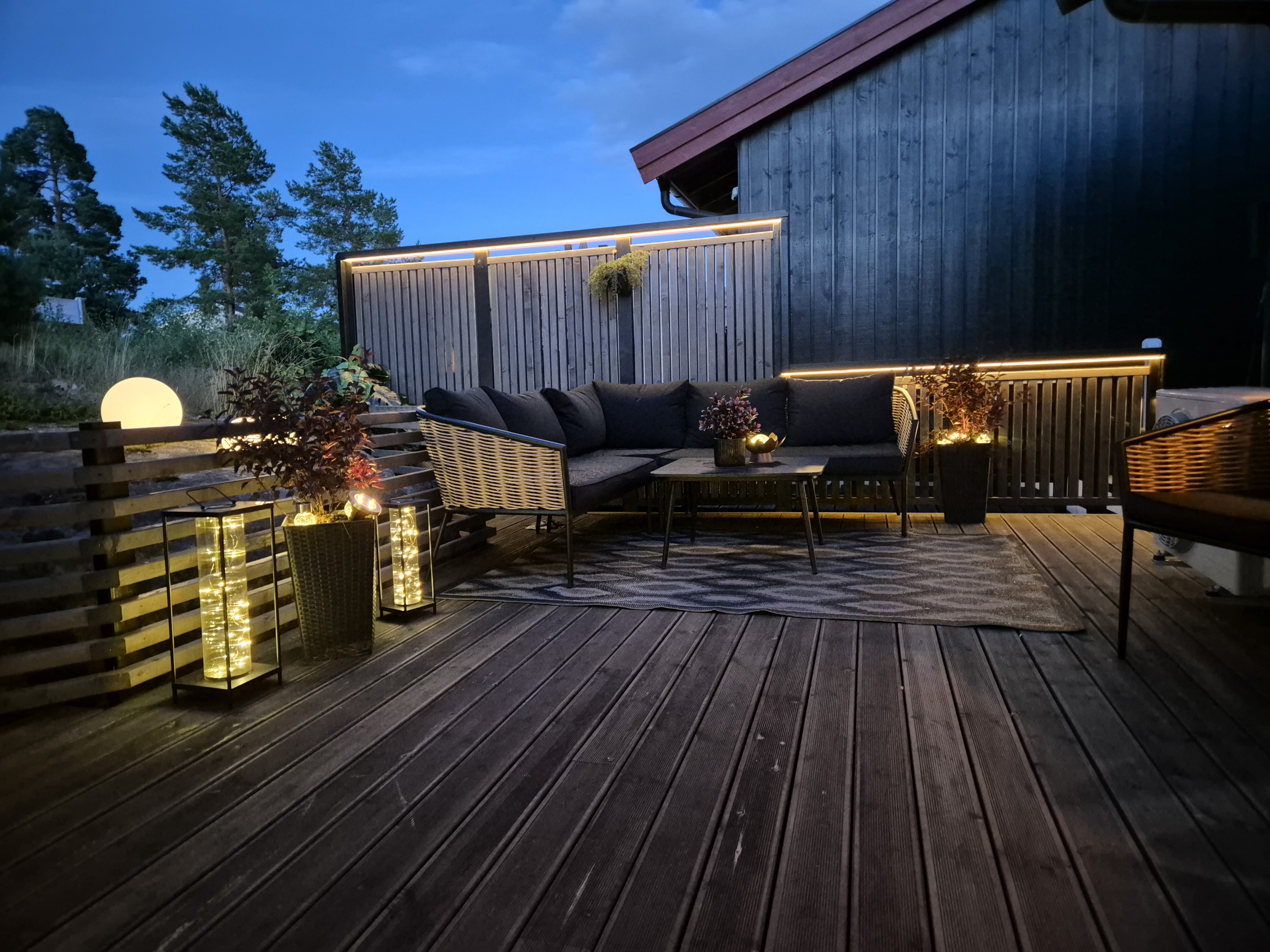 Eget prosjekt med oppgradert terrasse og utebelysning